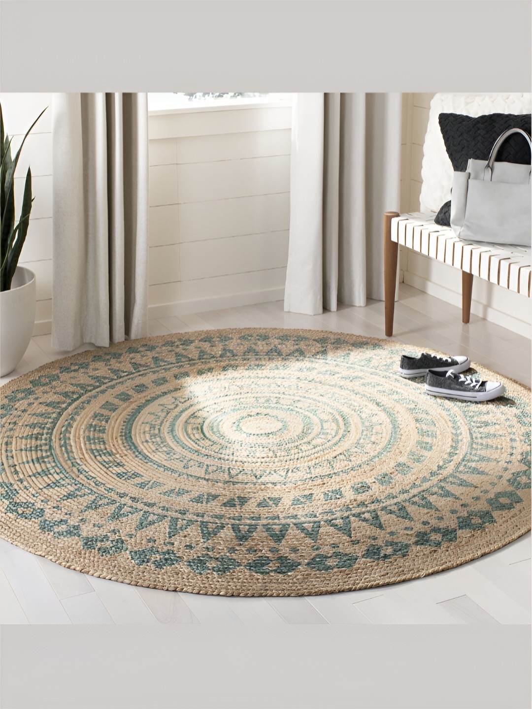 

RUGSMITH Beige Ethnic Printed Carpet