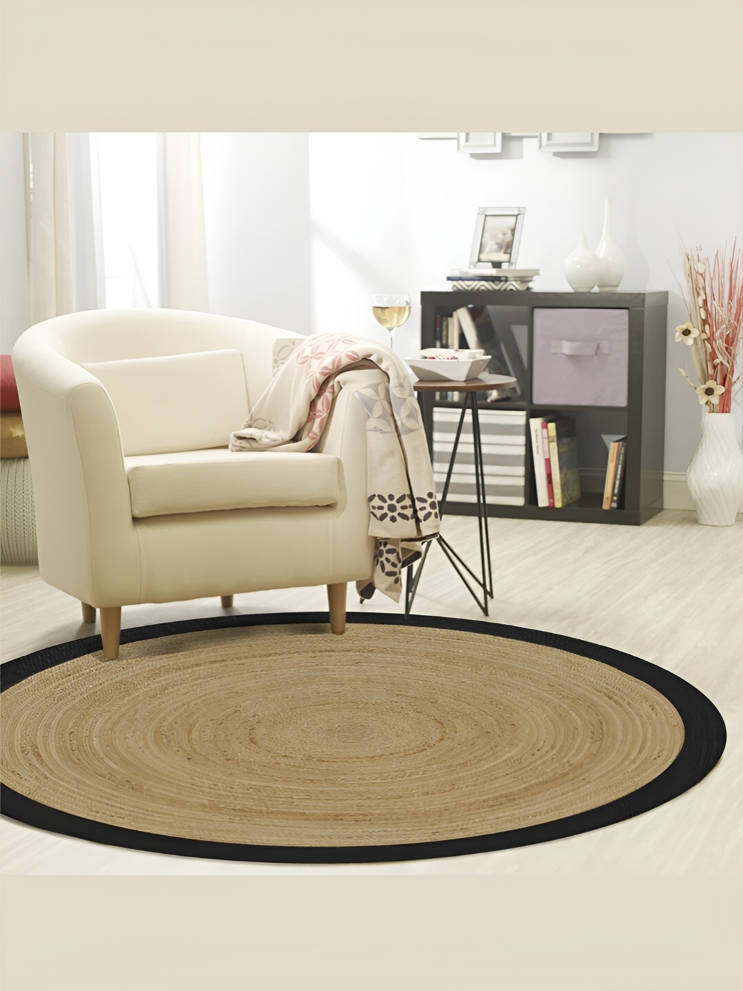 

RUGSMITH Beige & Black Abstract Hand-Tufted Carpet