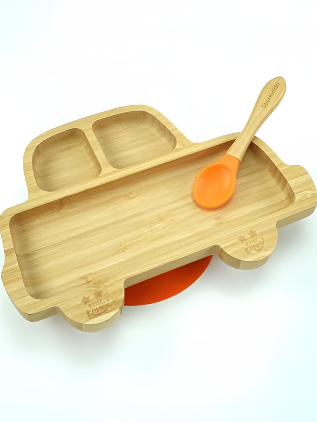

Starkiddo Organic Bamboo Plate & Spoon, Beige