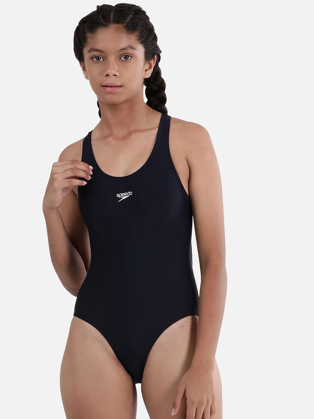 

Speedo Round-Neck Bodysuit, Navy blue