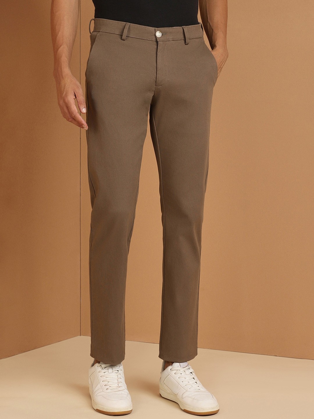 

Allen Solly Men Slim Fit Casual Trouser, Brown