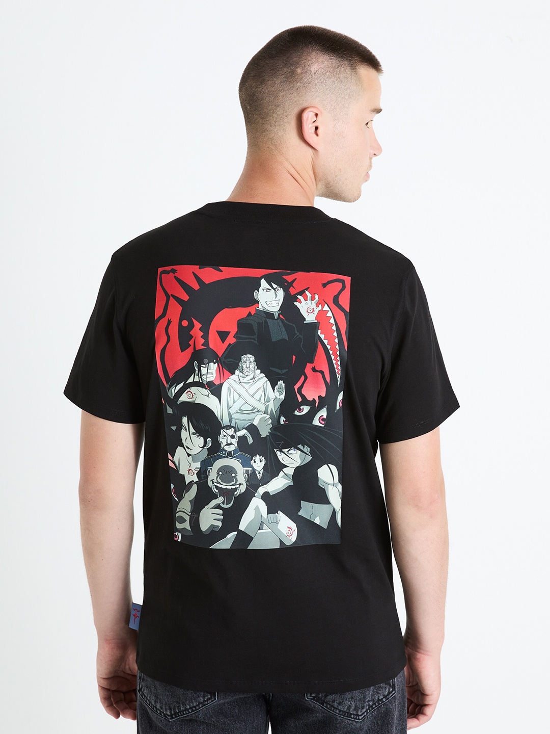 

Celio Full Metal Alchemist Printed Round Neck Short Sleeves T-shirt, Black