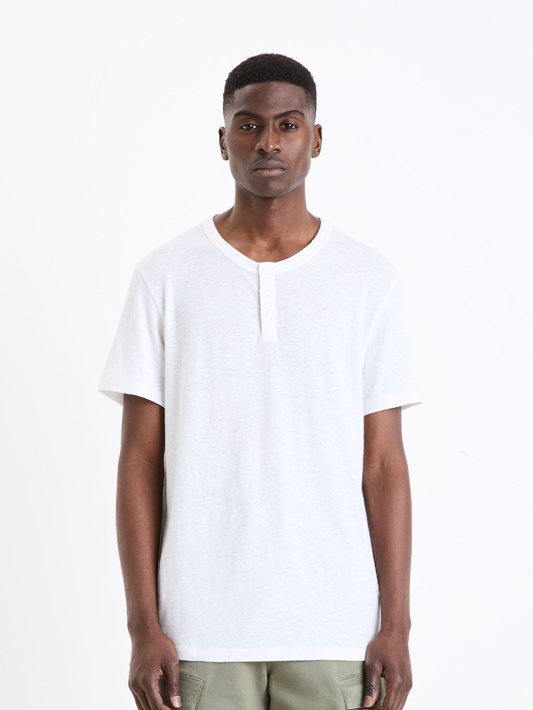 

Celio Henley Neck Short Sleeves T-shirt, White