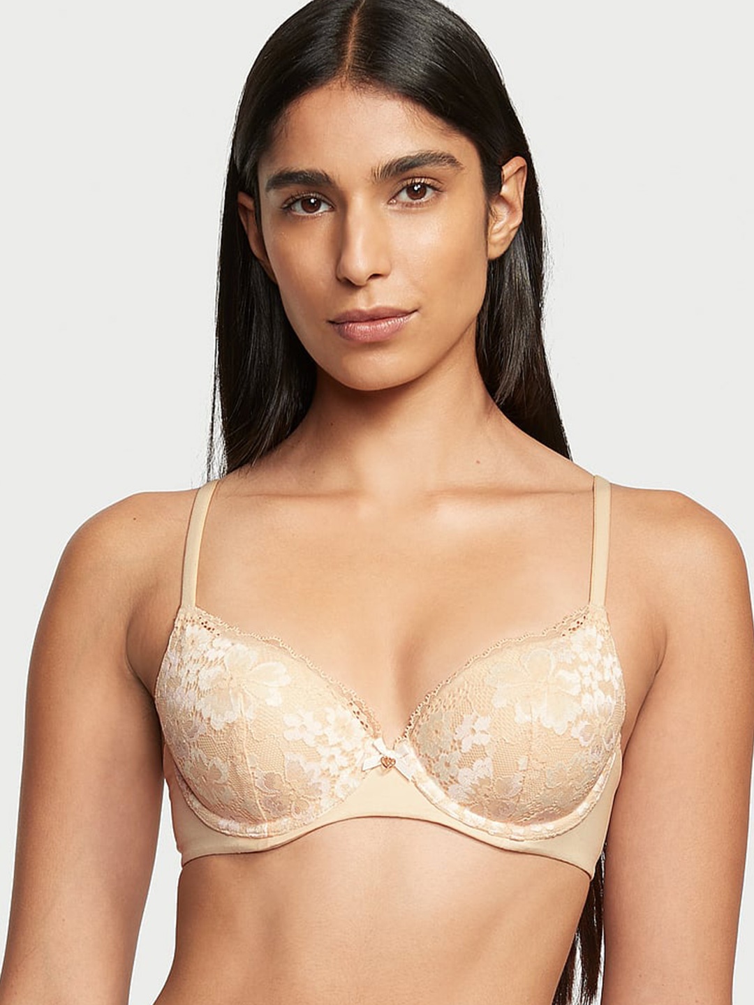 

Victoria's Secret Medium Coverage Underwired Lightly Padded T-shirt Bra, Beige