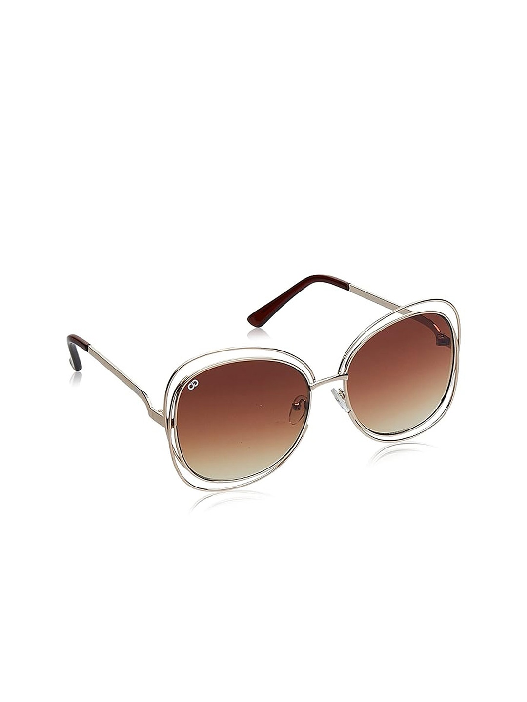 

GIO COLLECTION Unisex Square Sunglasses with UV Protected Lens GM6036C.2GD, Brown