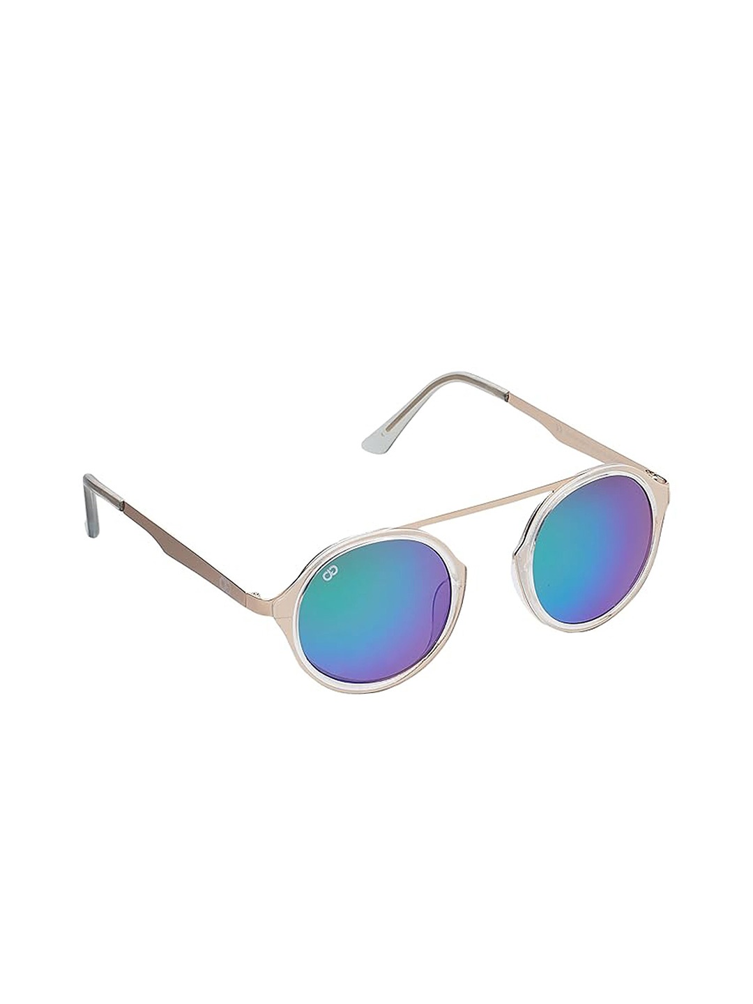 

GIO COLLECTION Unisex Round Sunglasses with UV Protected Lens GM6017C.3GD, Purple