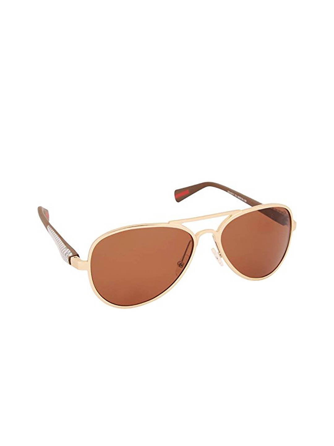 

GIO COLLECTION Unisex Oval Sunglasses with UV Protected Lens VS111C.3BKWT, Brown
