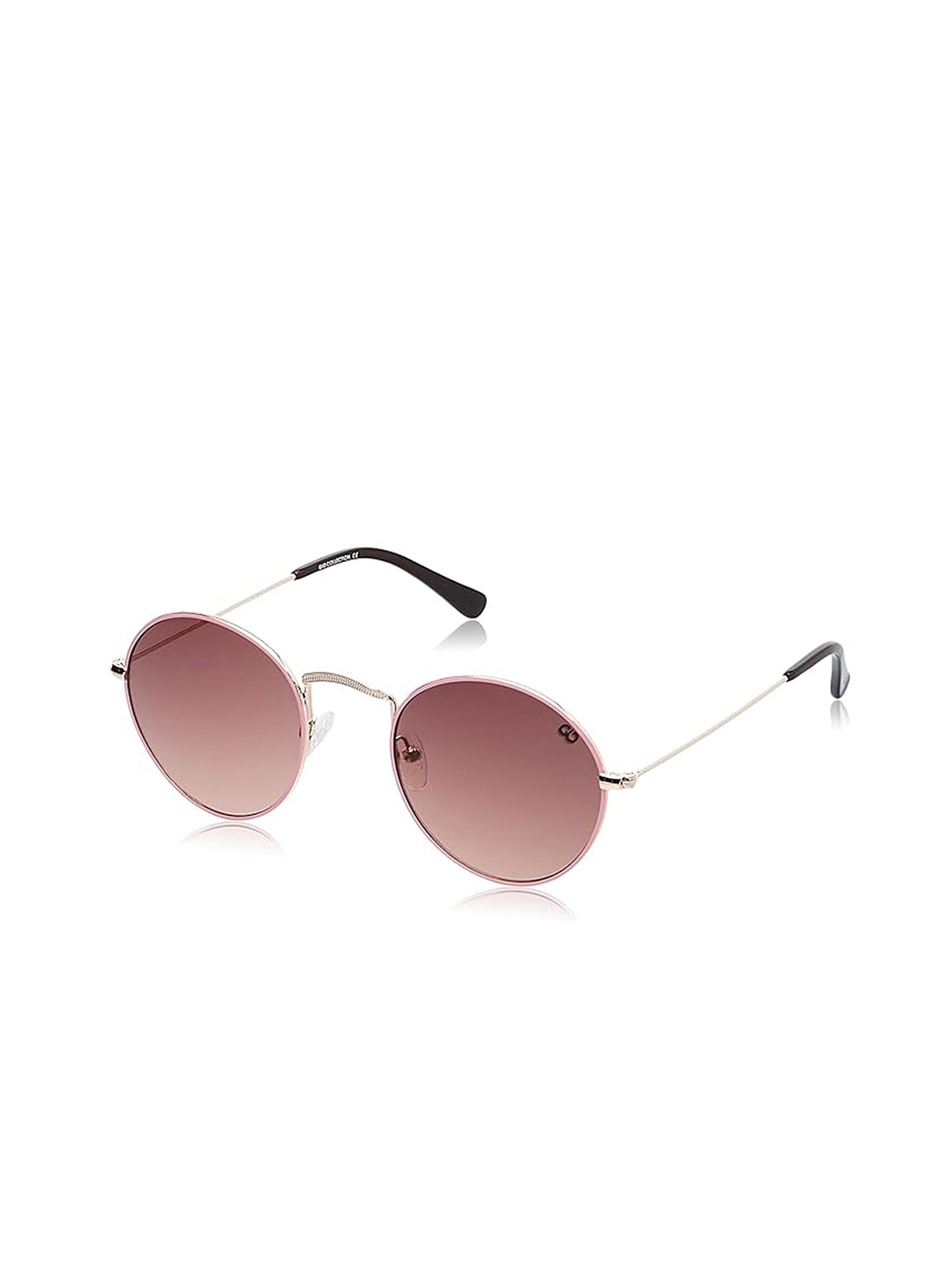 

GIO COLLECTION Unisex Round Sunglasses with UV Protected Lens, Grey