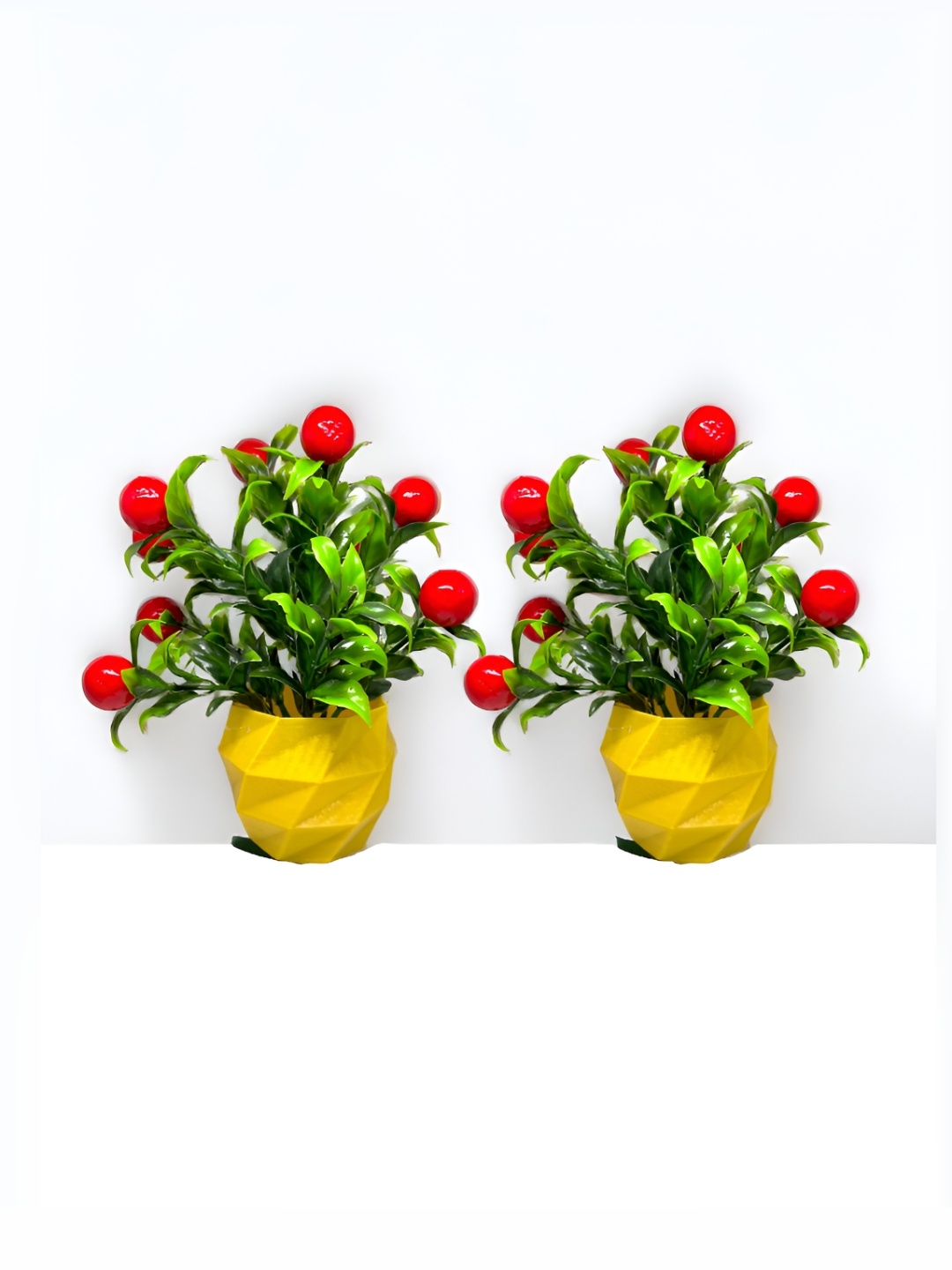 

KAAF Red & Yellow 2 Pieces Artificial Plant With Pot