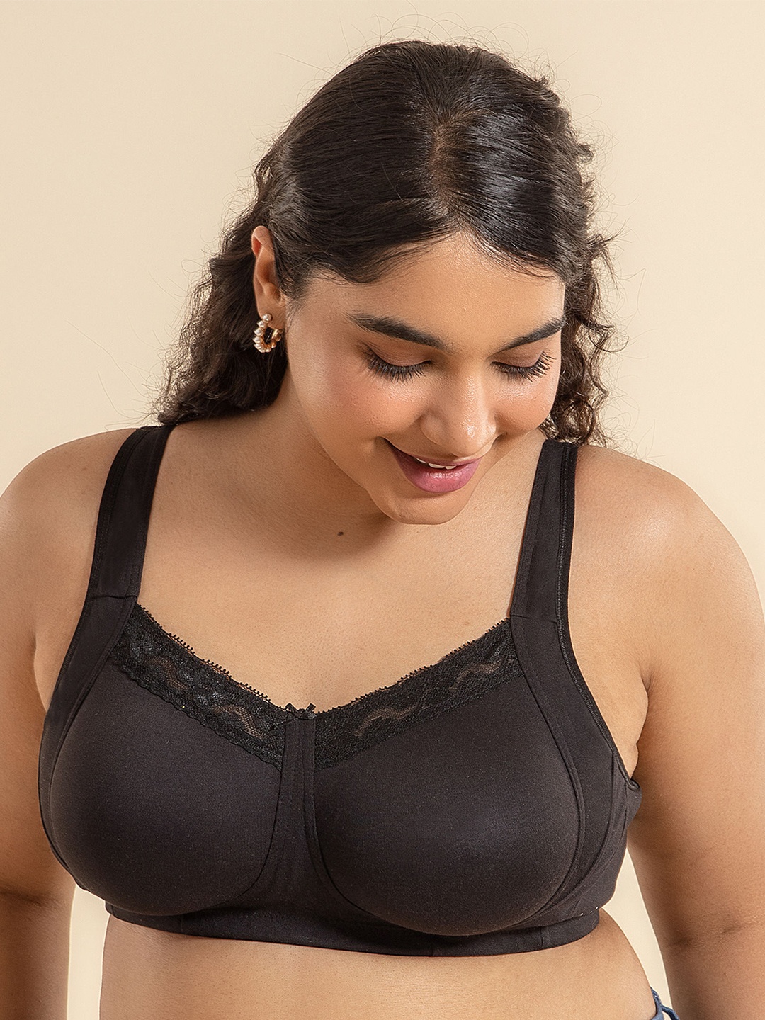 

Nykd Full Coverage Non Padded Everyday Bra with All Day Comfort, Black