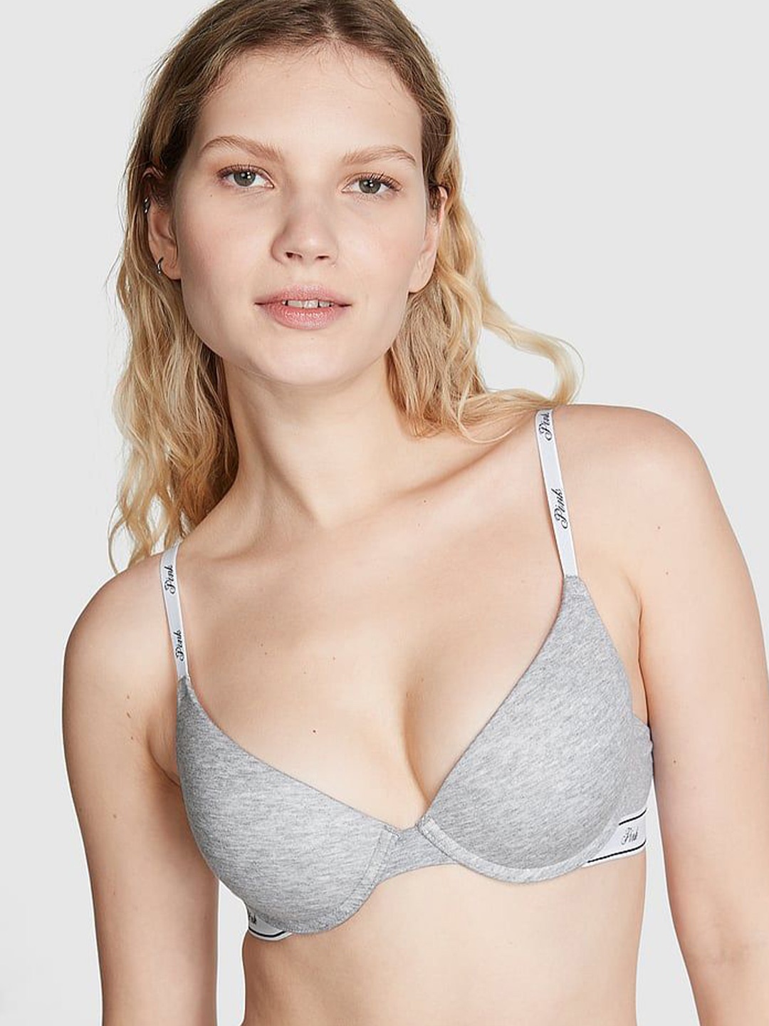 

Victoria's Secret Women Solid Medium Coverage Underwired Heavily Padded Bra, Grey