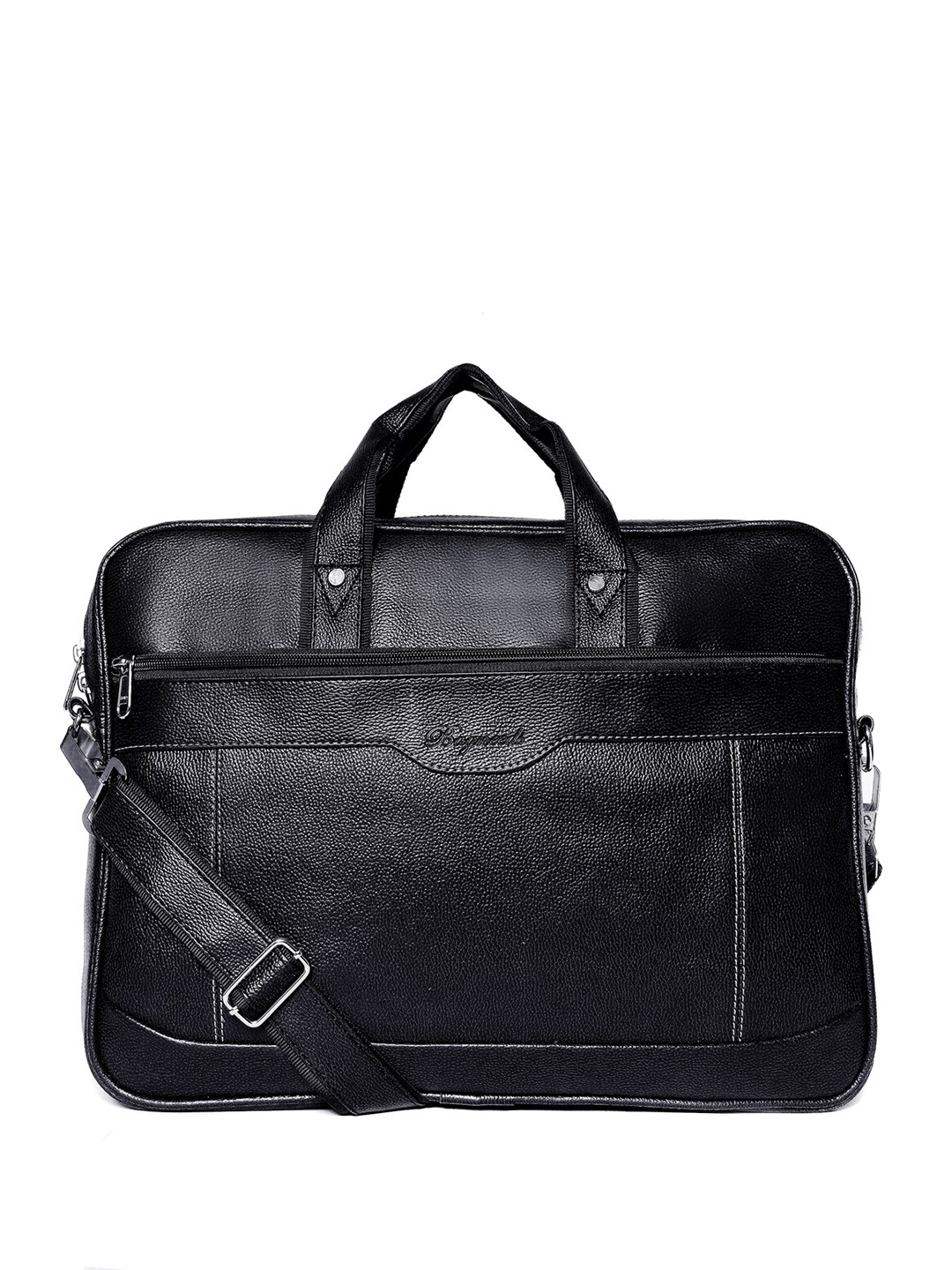 

bagneeds Unisex Textured Laptop Messenger Bag Up To 15.6 Inch, Black
