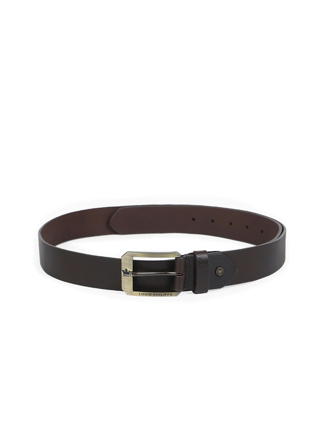 

Louis Philippe Sport Men Textured Leather Belt, Brown