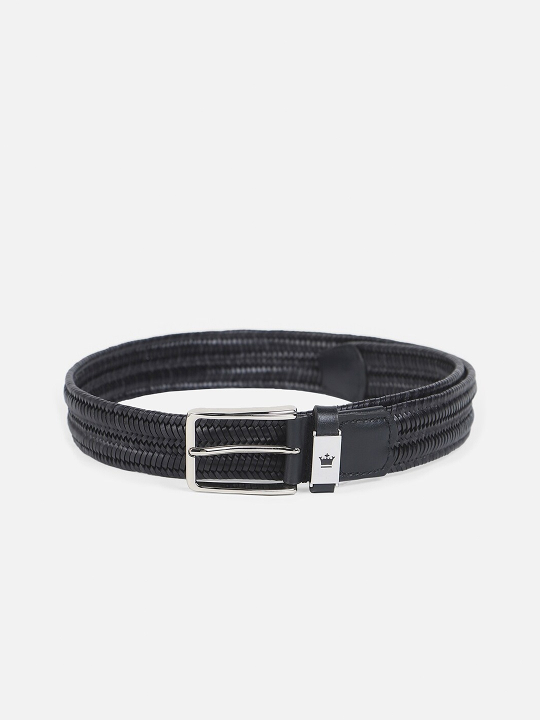 

Louis Philippe Sport Men Textured Leather Belt, Black