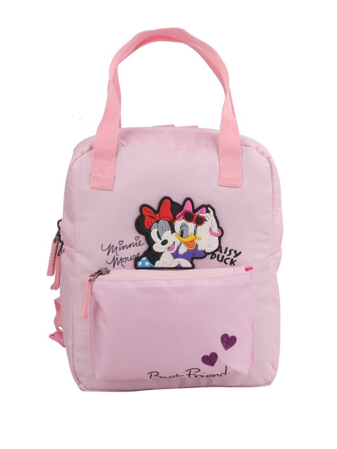 

Disney Unisex Kids Disney Minnie Mouse Graphic Applique Medium Backpack, Pink