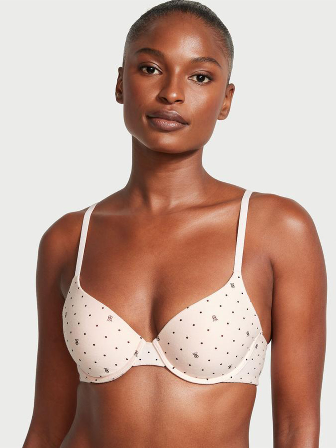 

Victoria's Secret Geometric Bra Medium Coverage Underwired Heavily Padded, Off white