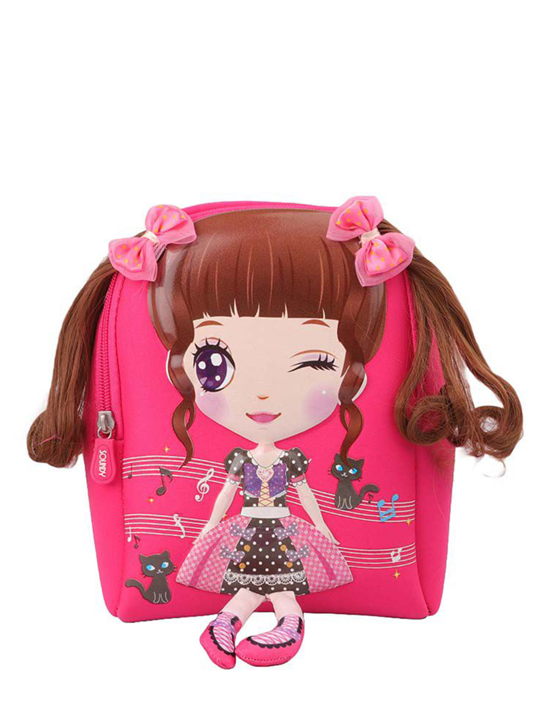 

QIPS Girls Graphic Applique Small Backpack, Pink