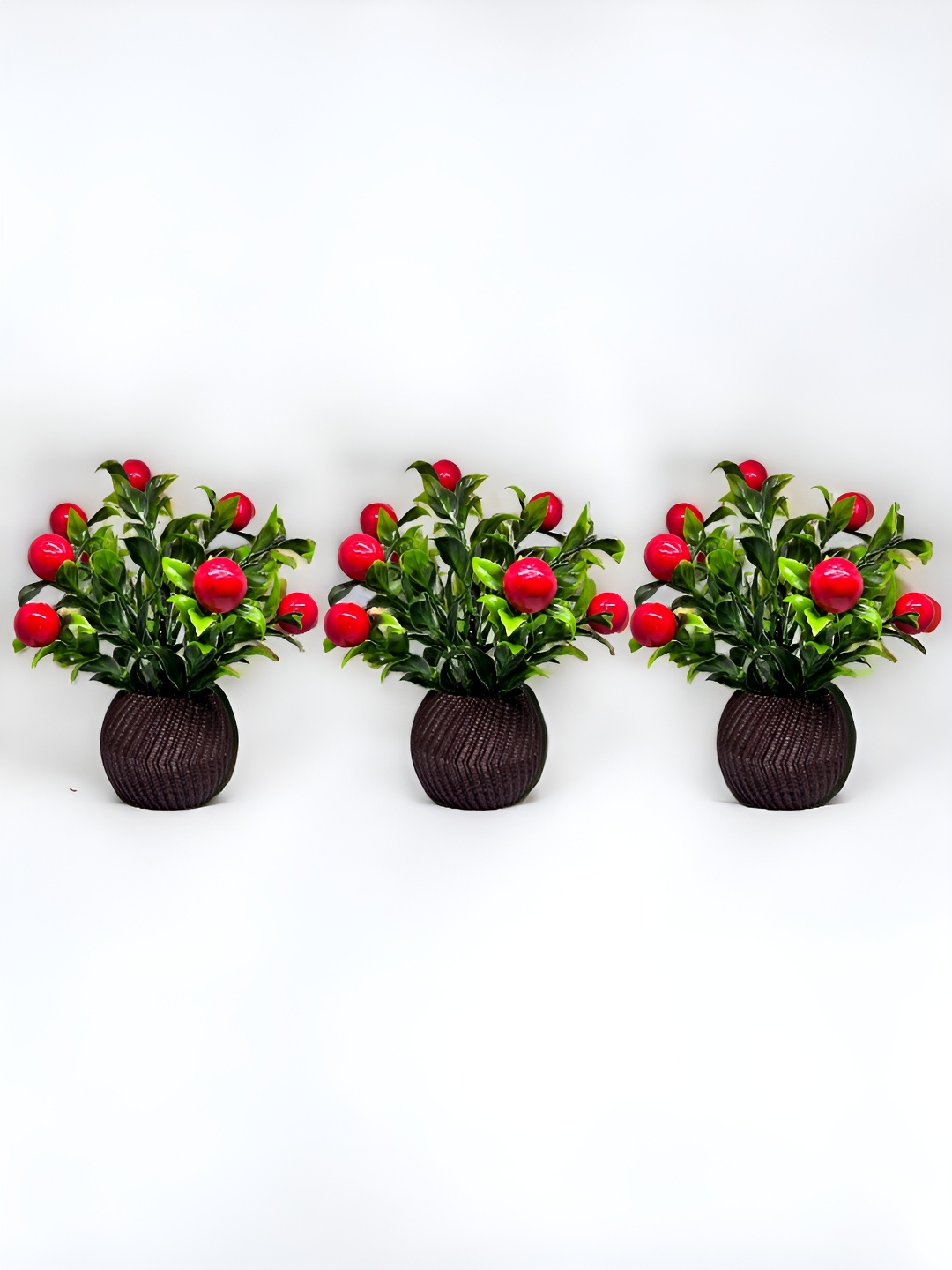 

KAAF Brown & Red 3 Pieces Artificial Plant With Pot