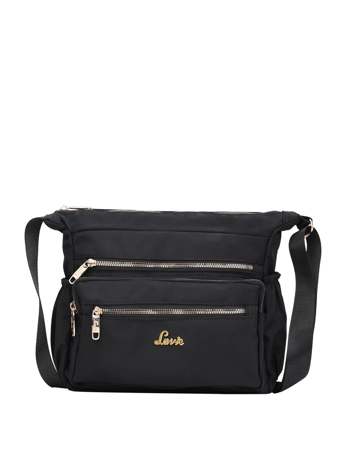 

Lavie Solid Zip Detail Sling Bag, Black