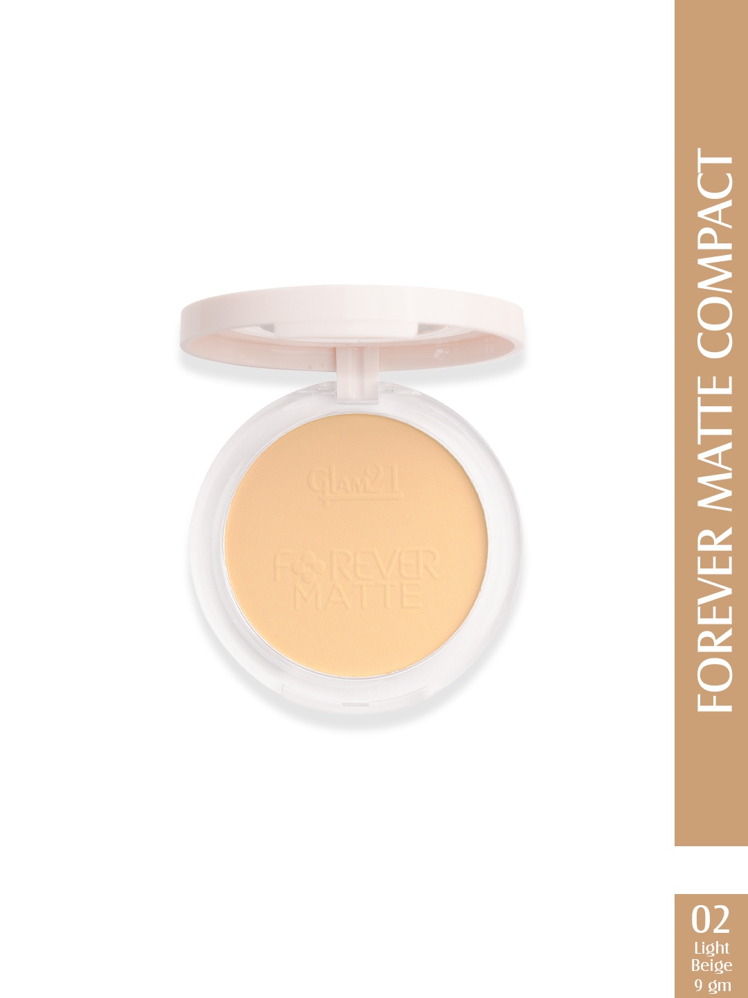 

GLAM21 Forever Matte Long Lasting HD Matte Finish Compact Powder 9g - Light Beige 02