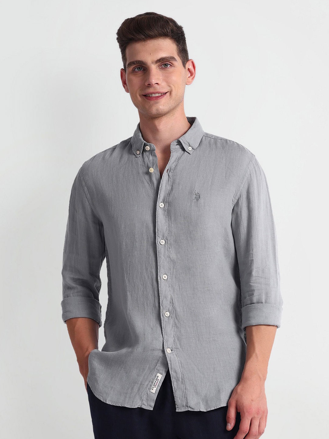 

U.S. Polo Assn. Denim Co. Button-Down Collar Slim Fit Casual Shirt, Grey