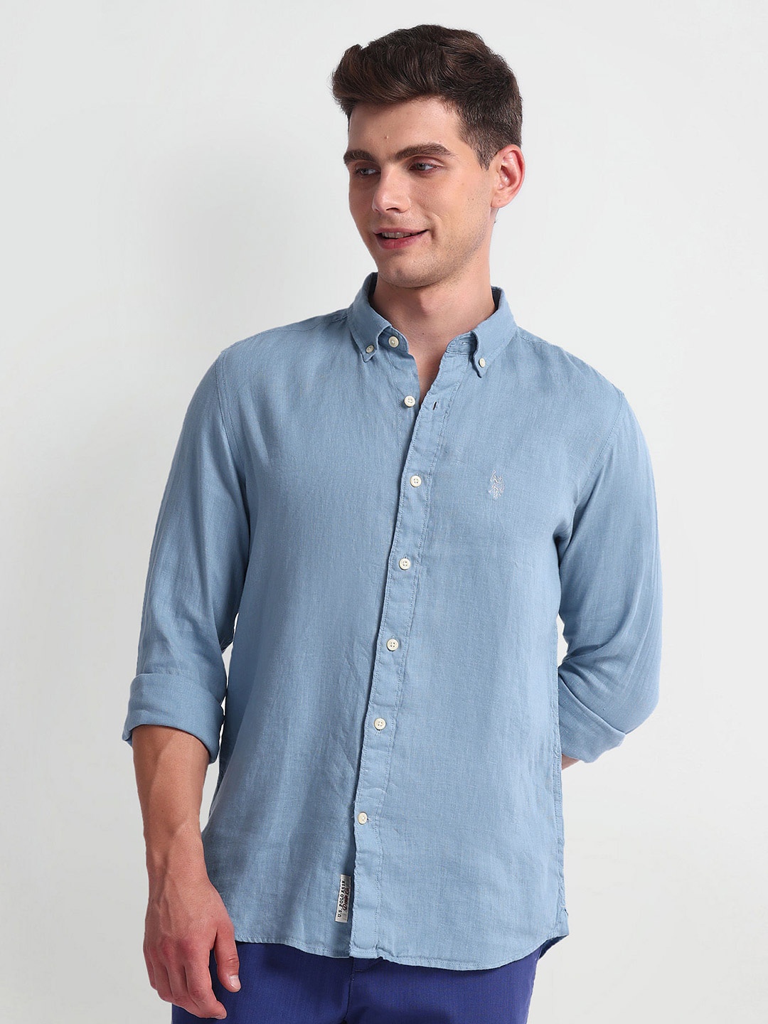 

U.S. Polo Assn. Denim Co. Button-Down Collar Slim Fit Opaque Casual Shirt, Blue
