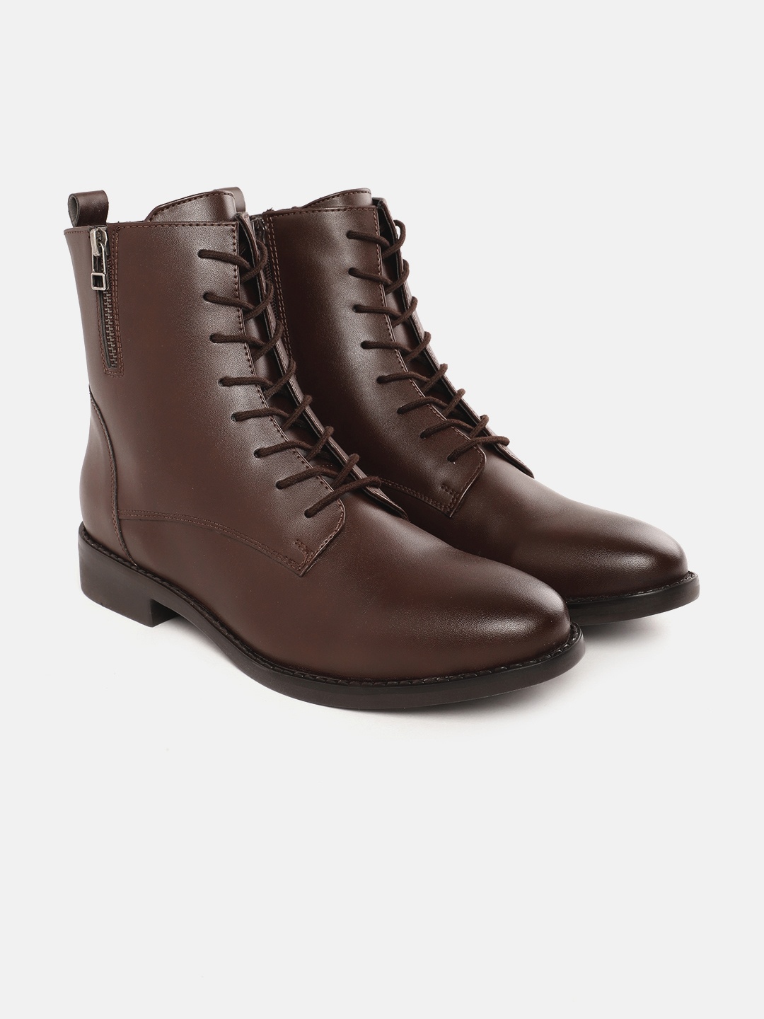 

The Roadster Lifestyle Co. Women Mid Top Boots, Coffee brown