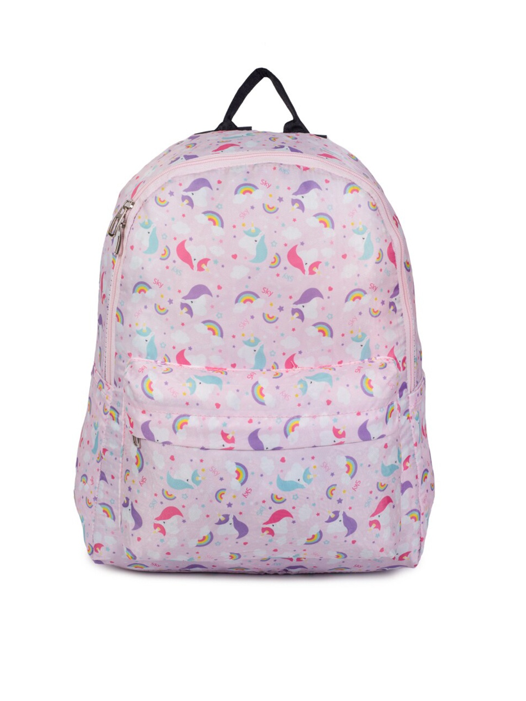 

QIPS Kids Graphic Printed Backpack, Pink