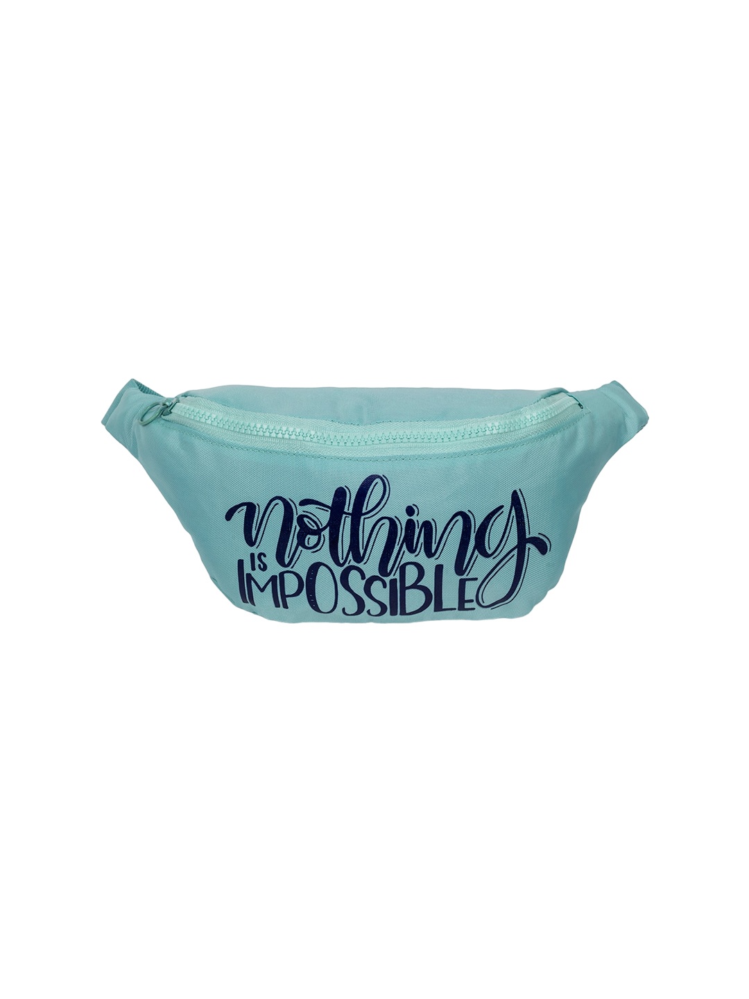 

QIPS Typography Printed Waist Pouch, Turquoise blue