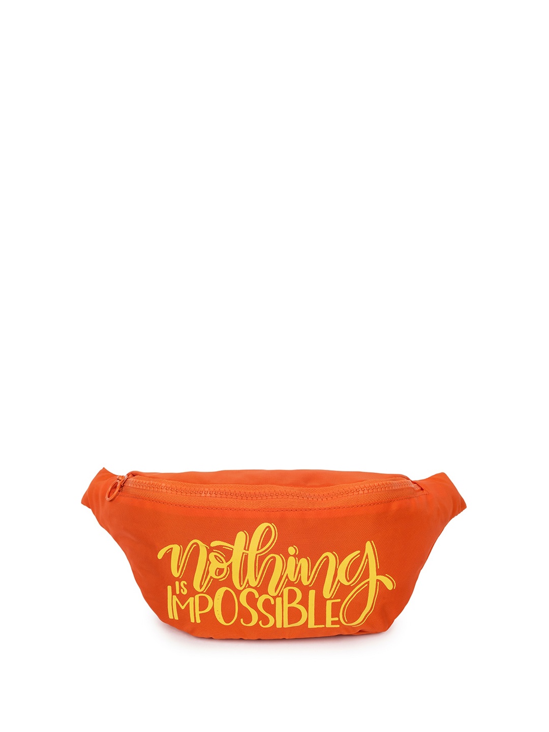 

QIPS Typography Printed Waist Pouch, Orange