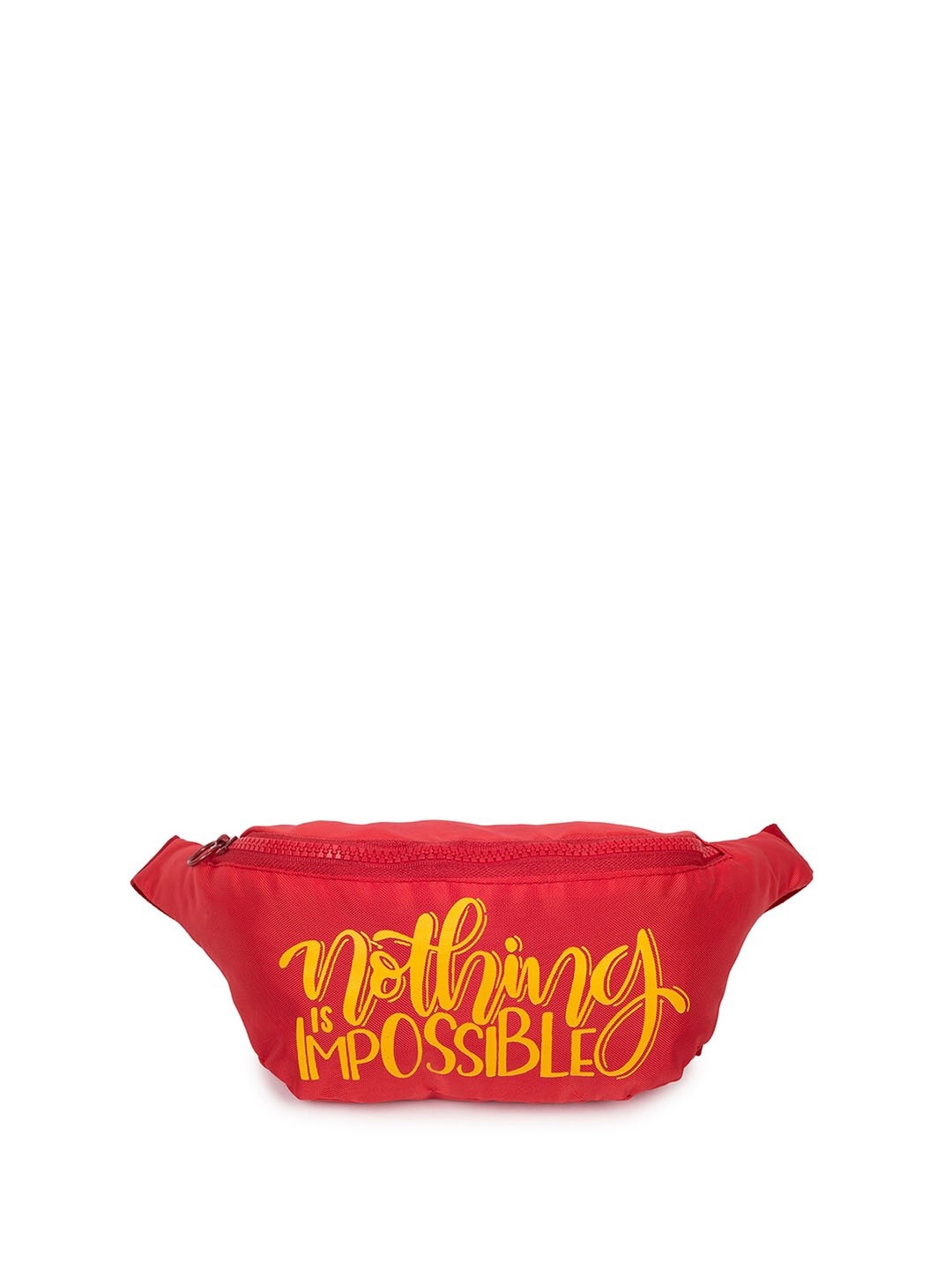 

QIPS Typography Printed Waist Pouch, Red