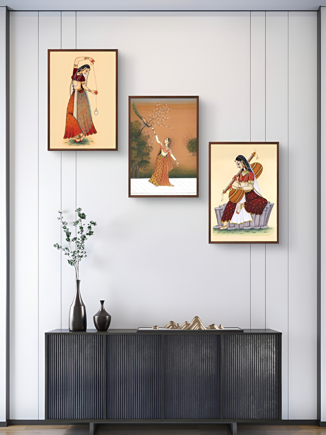 

999Store Brown & Red 3Pcs Other Wall Paintings