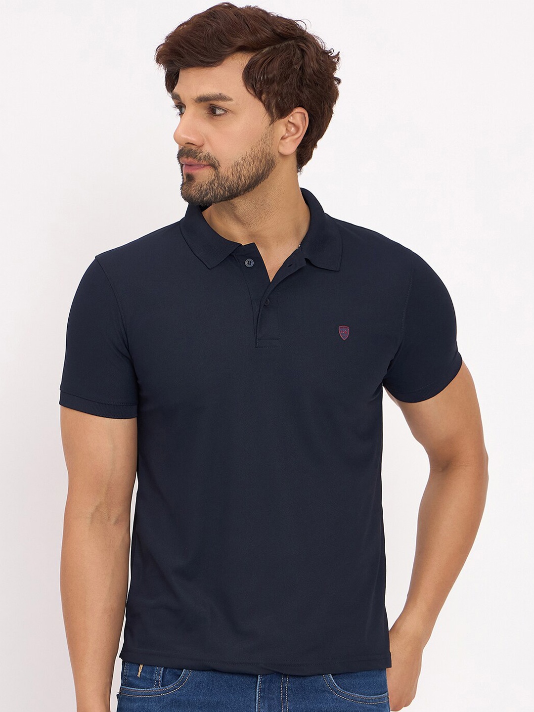 

Okane Polo Collar Short Sleeves Regular Fit T-shirt, Navy blue