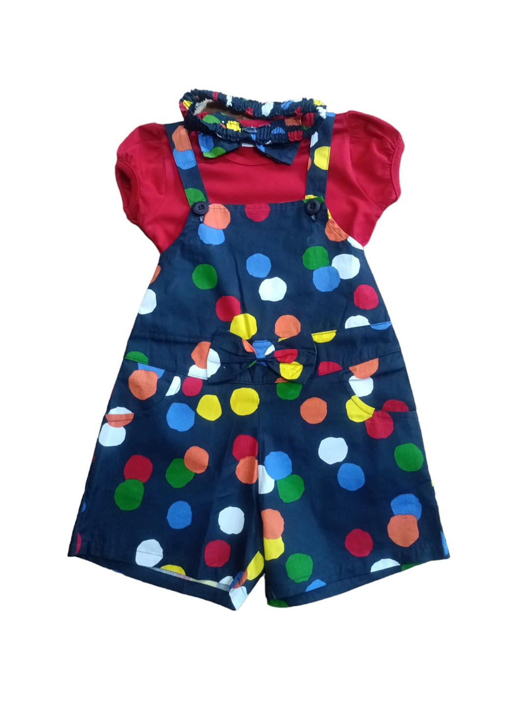 

BAESD Girls Printed Jumpsuit, Navy blue