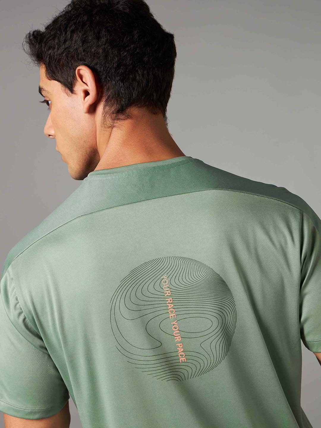 

CULT Men Your Race Your Pace Running T-shirt, Green