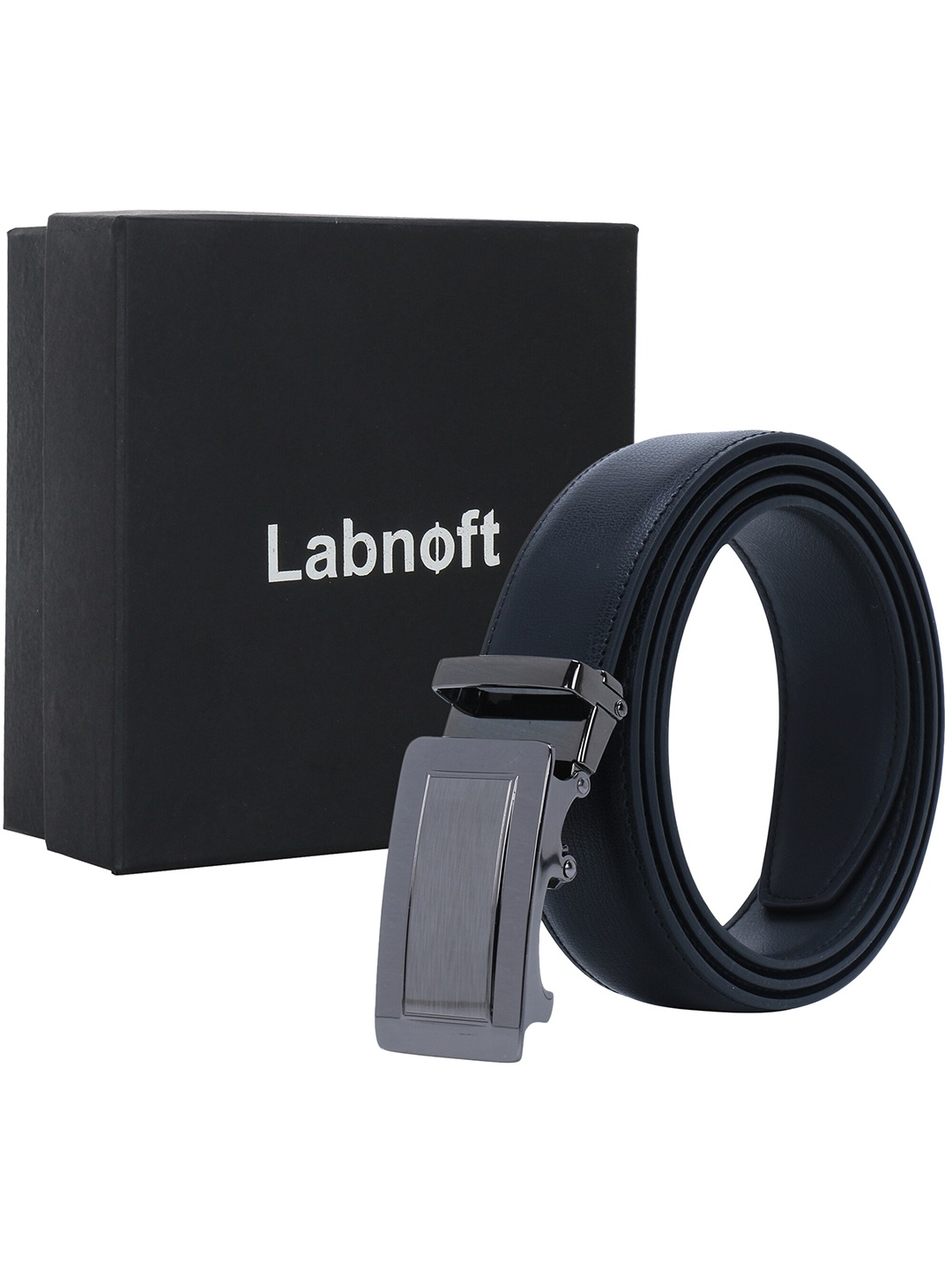 

Labnoft Men Solid PU Formal Belt, Black