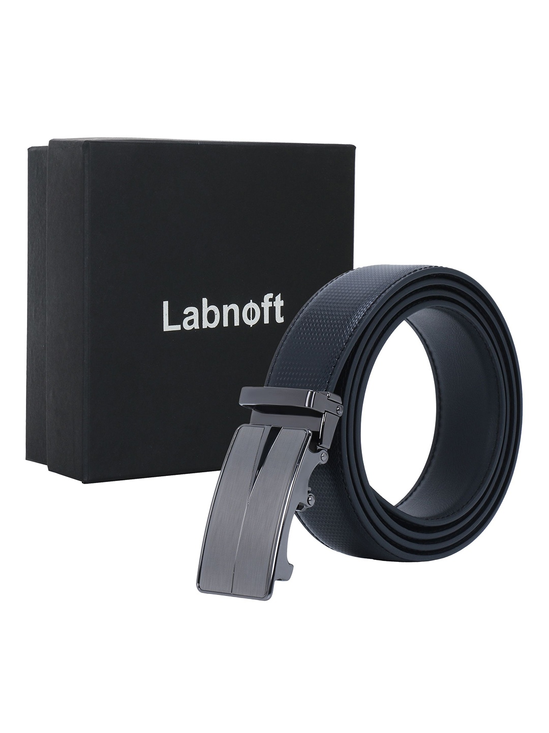 

Labnoft Men Textured PU Belt, Black