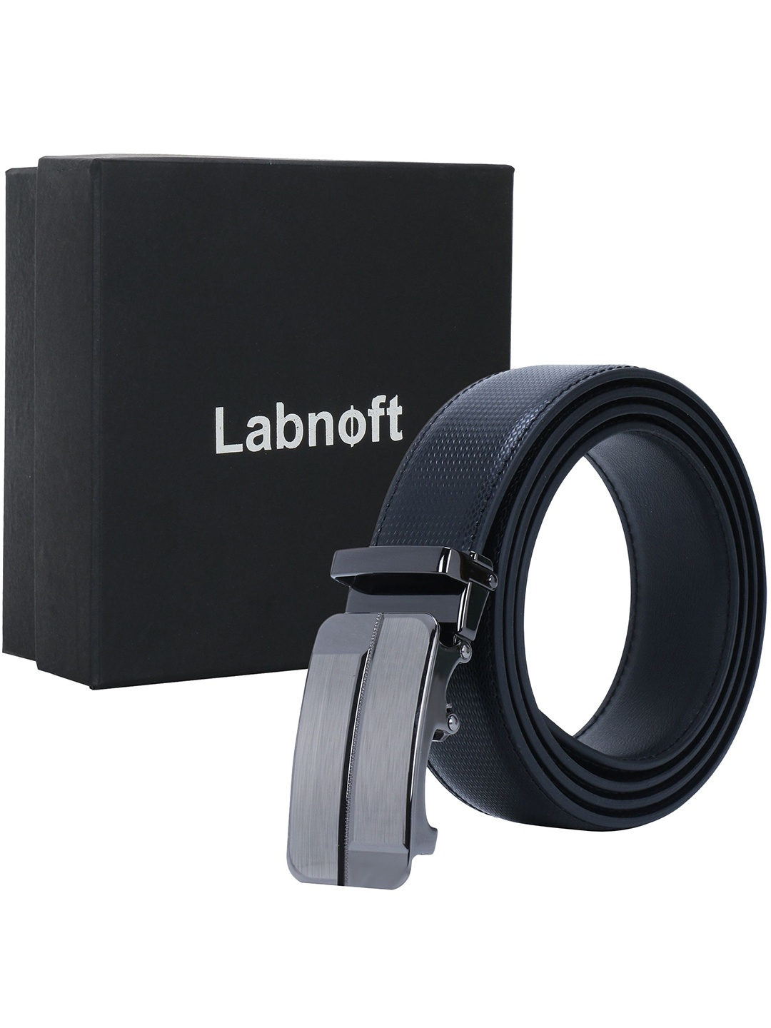 

Labnoft Men Textured PU Belt, Black