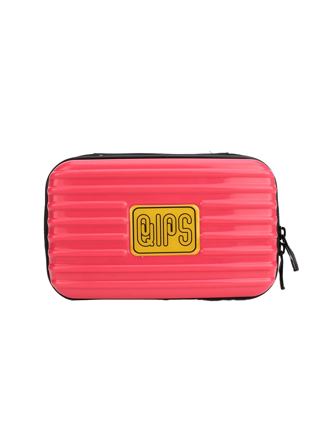 

QIPS Striped Compact Pouch Travel Accessory, Pink