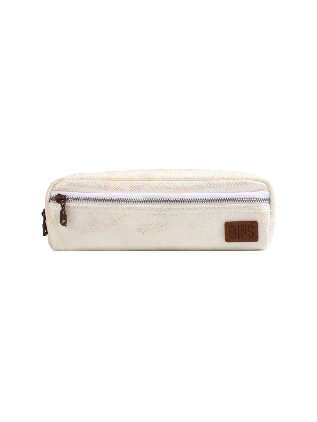 

QIPS PENCIL POUCH Self Design Pen Cases Stationery, White