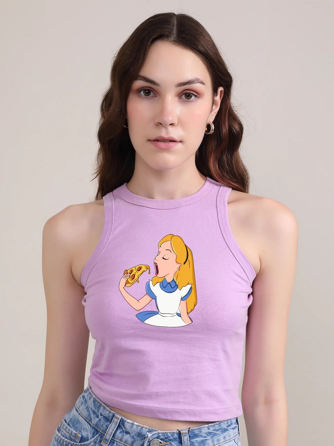 

BOTNIA Cinderella - Racerback Cotton Tank Top, Purple
