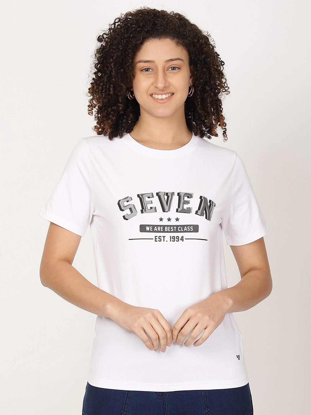 

FUTURO Typography Printed T-shirt, White