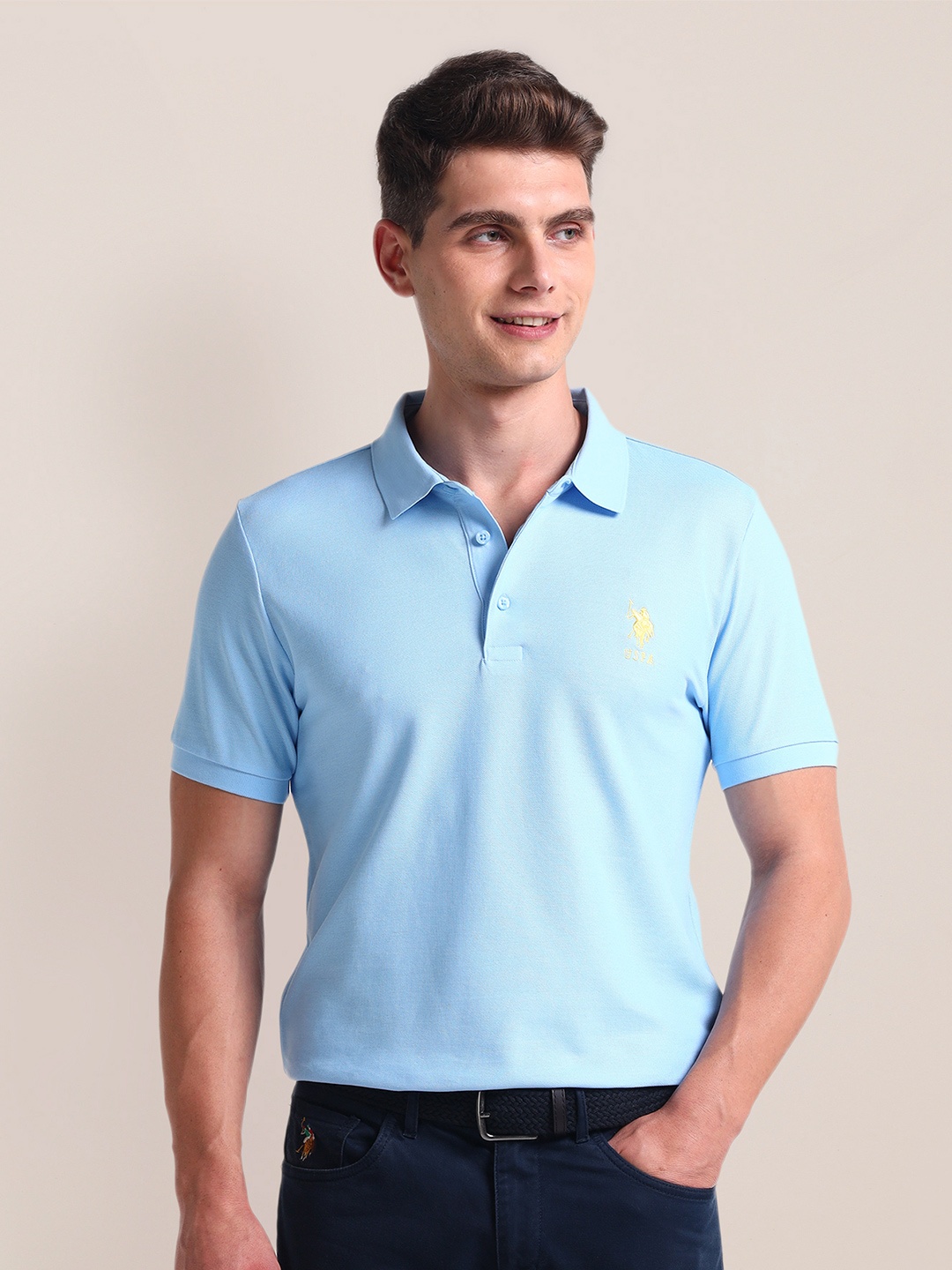 

U.S. Polo Assn. Polo Collar Slim Fit T-shirt, Blue