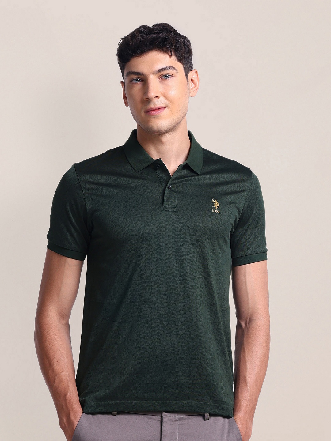 

U.S. Polo Assn. Polo Collar Slim Fit T-shirt, Green