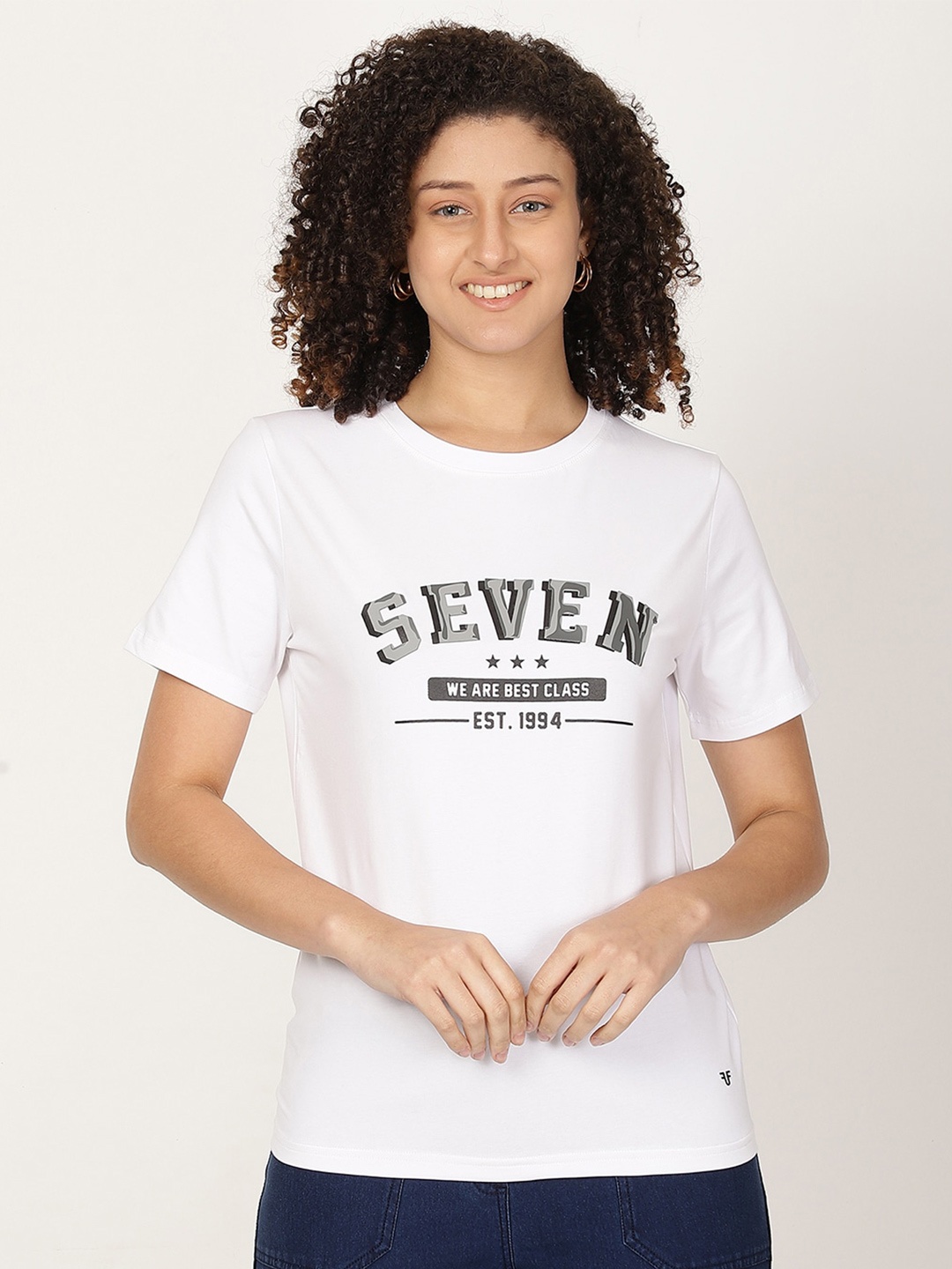 FUTURO Typography Printed T-shirt, White