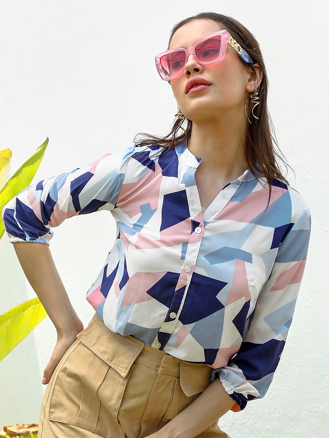 

PINACOLADA Abstract Printed Casual Shirt, Blue