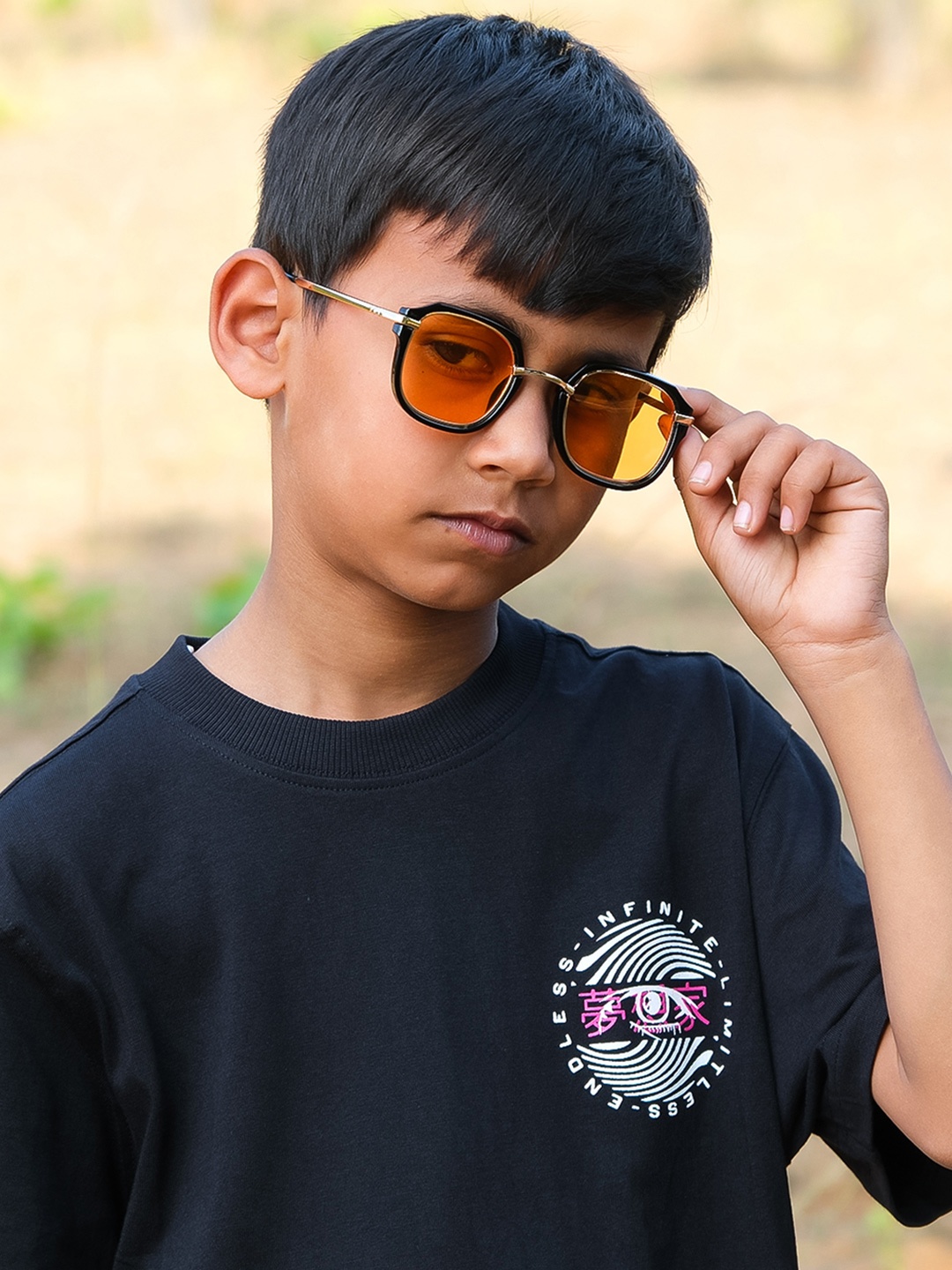 

DukieKooky Kids Square Sunglasses with UV Protected Lens DKSG480D, Yellow