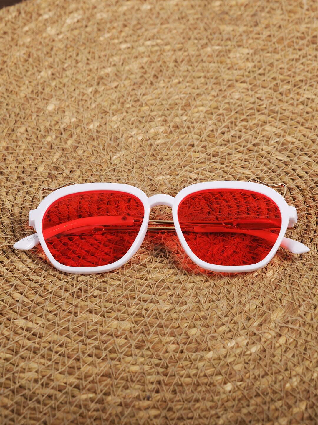 

DukieKooky Kids Square Sunglasses with UV Protected Lens DKSG472A, Red