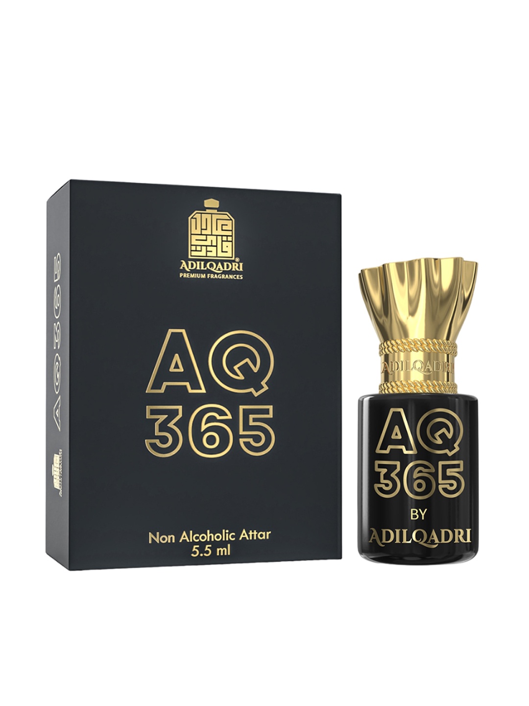 

ADILQADRI AQ 365 Non-Alcoholic Long Lasting Roll-On Attar - 5.5 ml, Black