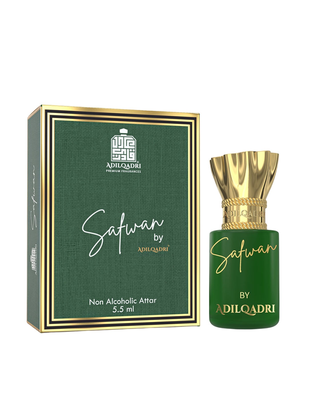 

ADILQADRI Safwan Non-Alcoholic Long Lasting Roll-On Attar - 5.5 ml, Green